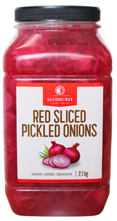 Onions Sliced Pickled Red 2.1kg Sandhurs