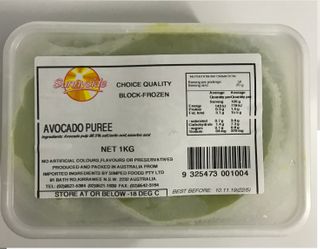 Avocado Puree Smooth "Simped" 1kg