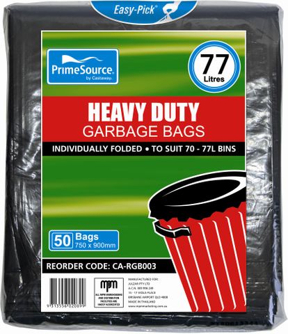 Garbage Bags HeavyDuty 70-77 Lt "MPM"