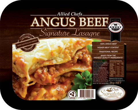 Lasagne Angus Beef 3kg "AlliedChefs"