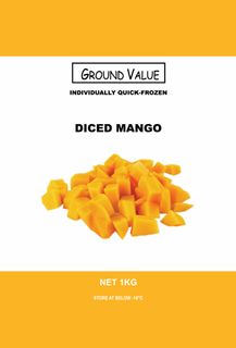 Mango Diced Frozen IQF "GroundValue" 1kg