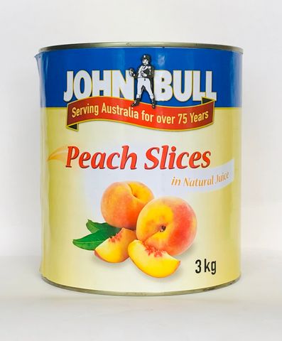 Peaches Sliced A10 tin "John Bull"