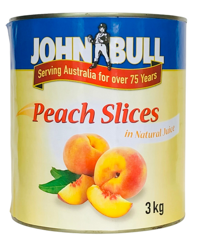 Peaches Sliced A10 tin "John Bull"