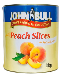 Peaches Sliced A10 tin "John Bull"