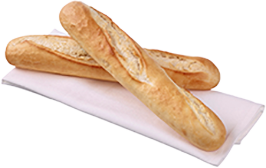 Sbake Half Baguettes White ParB (52x130g