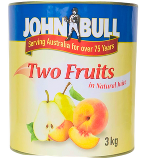 Two Fruits Nat Juice "John Bull" A10 tin
