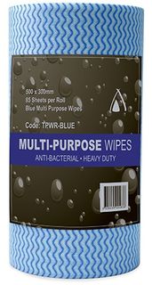 Wipes Heavy Duty Roll 530x300mm Blue