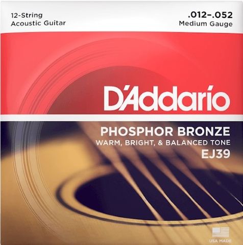 D'Addario EJ39 12 STRING Guitar Strings