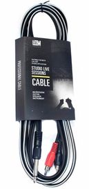 Leem 3m Mono 1/4in x 2 RCA