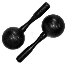 P.Plus Small Plastic Maracas BLACK