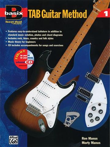 Basix:TAB Guitar Method Bk 1 (Bk/ECD)