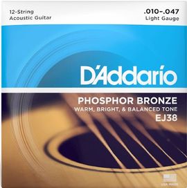 D'Addario EJ38 12 String Lite 10-47