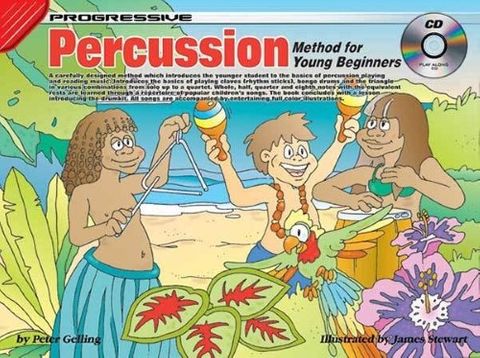 69142 Prog Yg Beginner Percussion Bk/CD