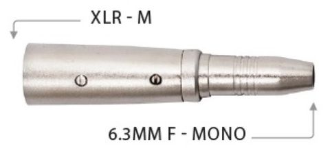 XLR(M) to 6.3 Mono (F)