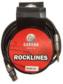 Rocklines XLR to Jack 3 Metre Mic Cable
