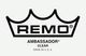 Remo 22in Ambass Clear BD Skin