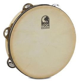 Toca 9in Single Row Tambourine w/Head