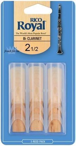 CLARINET 2.5 Rico Royal 3 Pack Reeds