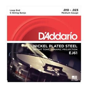 D'Addario J61 Banjo 5 String Set Medium