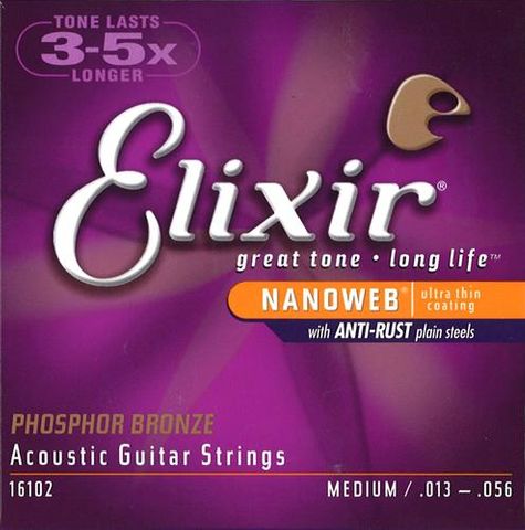 Elixir Nano 13-56 PB Medium Ac Strings