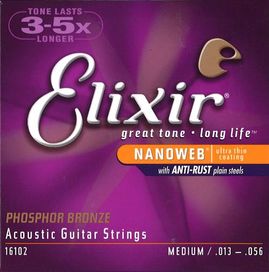 Elixir Nano 13-56 PB Medium Ac Strings