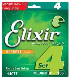 Elixir 45-105 Nano Bass Medium Strings