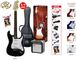 SX BLACK LEFT HAND Electric Guitar Kit