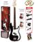 SX BLACK LEFT HAND P Bass Guitar Kit