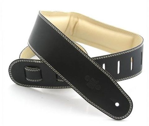 DSL Black/Beige Padded Guitar Strap 15/3