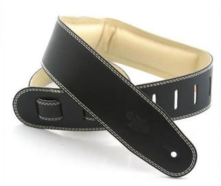 DSL Black/Beige Padded Guitar Strap 15/3