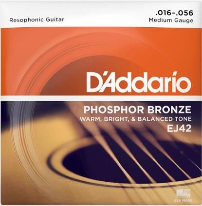 D'addario EJ42 Resophonic Gtr Phos Brz