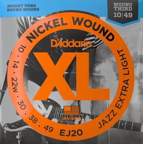 D'Addario EJ20 Elect XL Jazz X Lite Strg