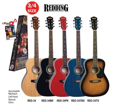 Redding 3/4 TRANS BLUE Acoustic Guitar