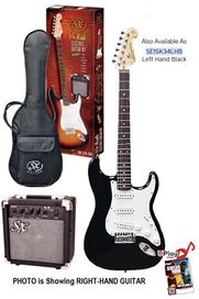 SX 3/4 LH Electric Guitar Kit BLACK