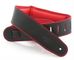 DSL 2.5in Black Red Padded Leather Strap