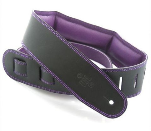 DSL 2.5in Black and Purple Leather Strap