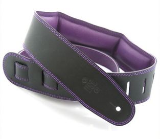 DSL 2.5in Black and Purple Leather Strap