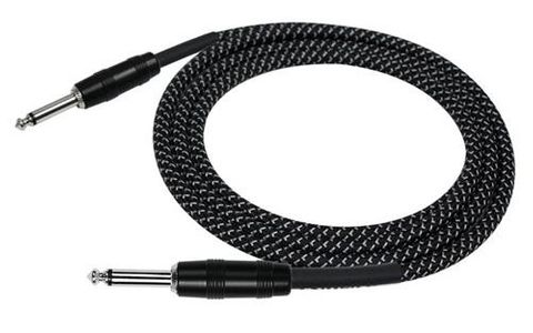Kirlin 20ft Woven BLACK Guitar Cable