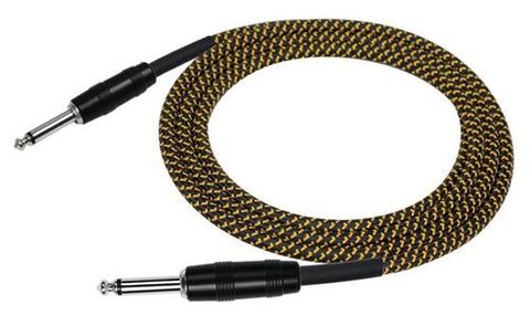 Kirlin 10ft Tweed Blk Ends Guitar Cable