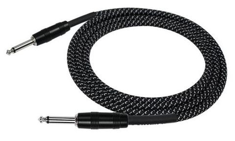 Kirlin 10ft Woven BLACK Guitar Cable