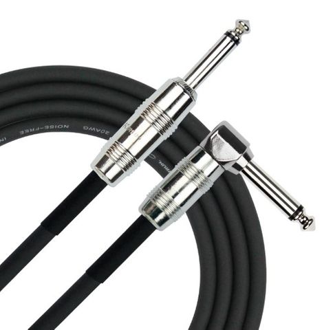 Kirlin 20ft 1/4in RA to Straight Cable