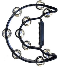 P Plus BLACK 1/2 Moon Tambourine