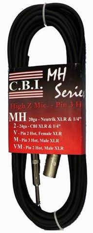 CBI Male XLR to 6.5mm mono Jack Cable