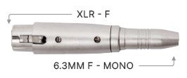 3942 XLR F to 6.3 Mono F
