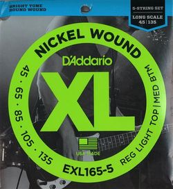 D'addario 45-135 Long 5 String Bass Strg