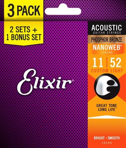 Elixir 3 Pack 11-52 Nano PB Custom Light