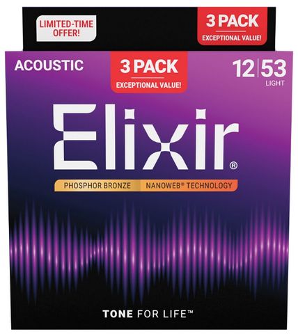Elixir 3 Pk 12-53 Nano PB Light