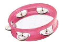 6in PINK Transparent Tambourine