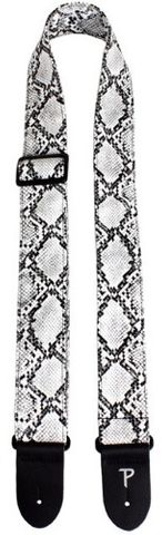 Perris 2in Faux Snake Skin White Strap