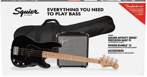 Fender PJ Bass Pack MN Black